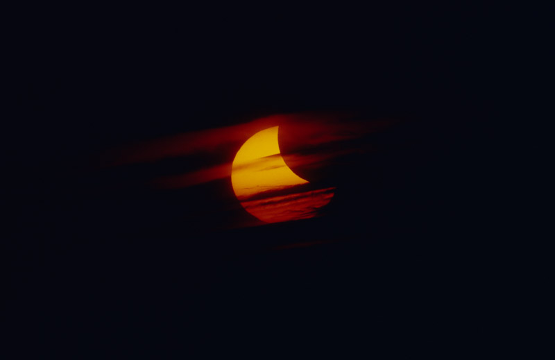Partial Phase of the July 22, 1990's Total Solar Eclipse
