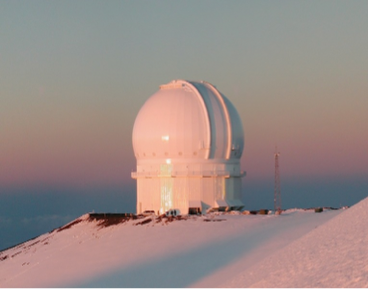 Figure 2: The CFHT telescope atop Mauna Kea